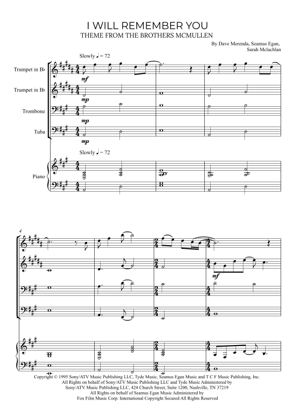 I Will Remember You (arr. Alex Nunes Rodrigues)