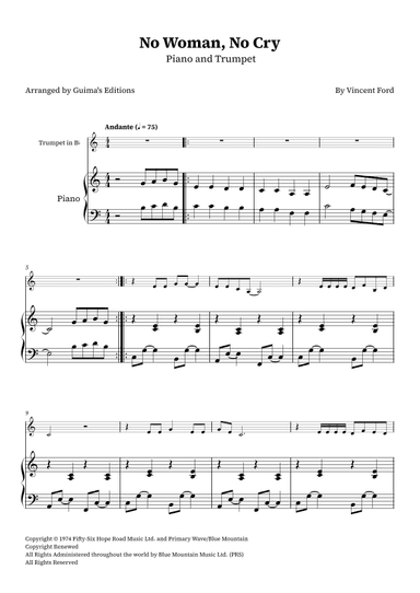 No Woman No Cry (arr. Guima's Editions)