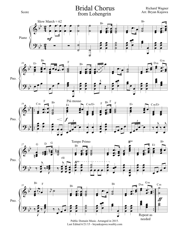 Bridal Chorus (arr. Bryan Kujawa)