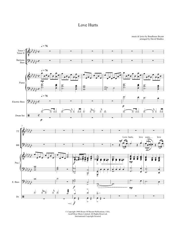 Love Hurts (arr. David Maddux)