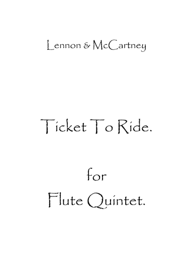 Ticket To Ride (arr. Spencer Bundy)
