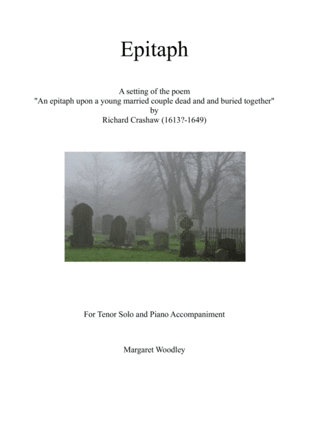 Epitaph - for tenor solo and piano