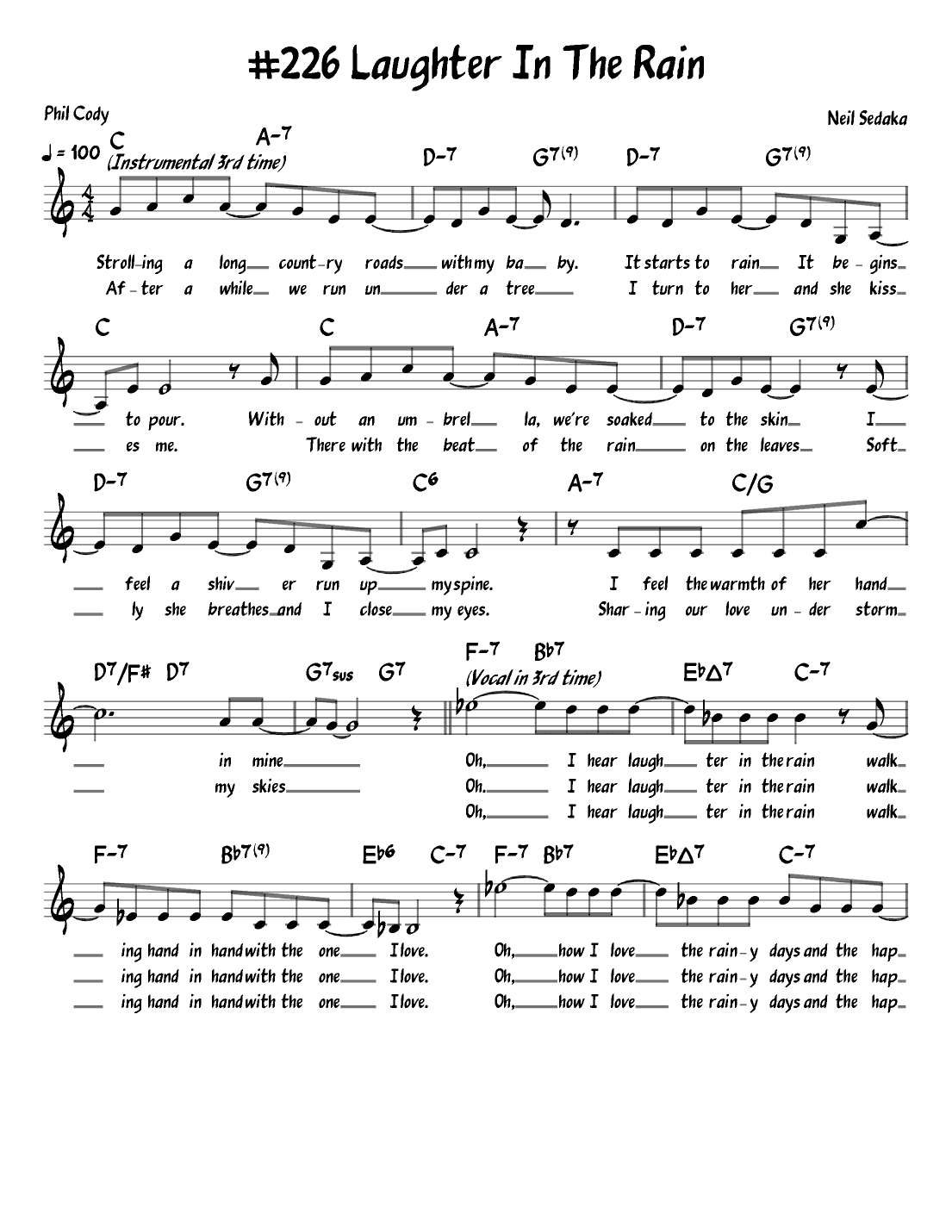 Laughter In The Rain (arr. John Fries)