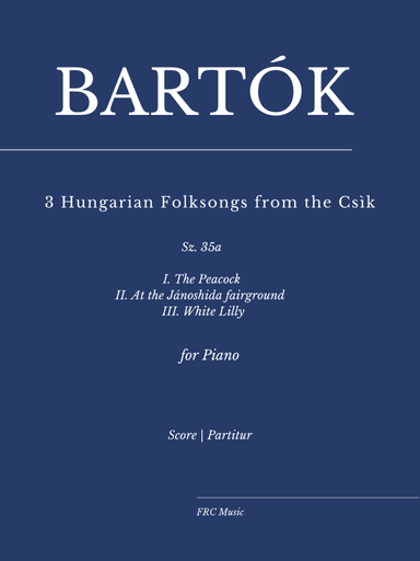Bartók: 3 Hungarian Folksongs from the Csìk, Sz. 35a - as played by Víkingur Ólafsson (arr. Flavio Regis Cunha)