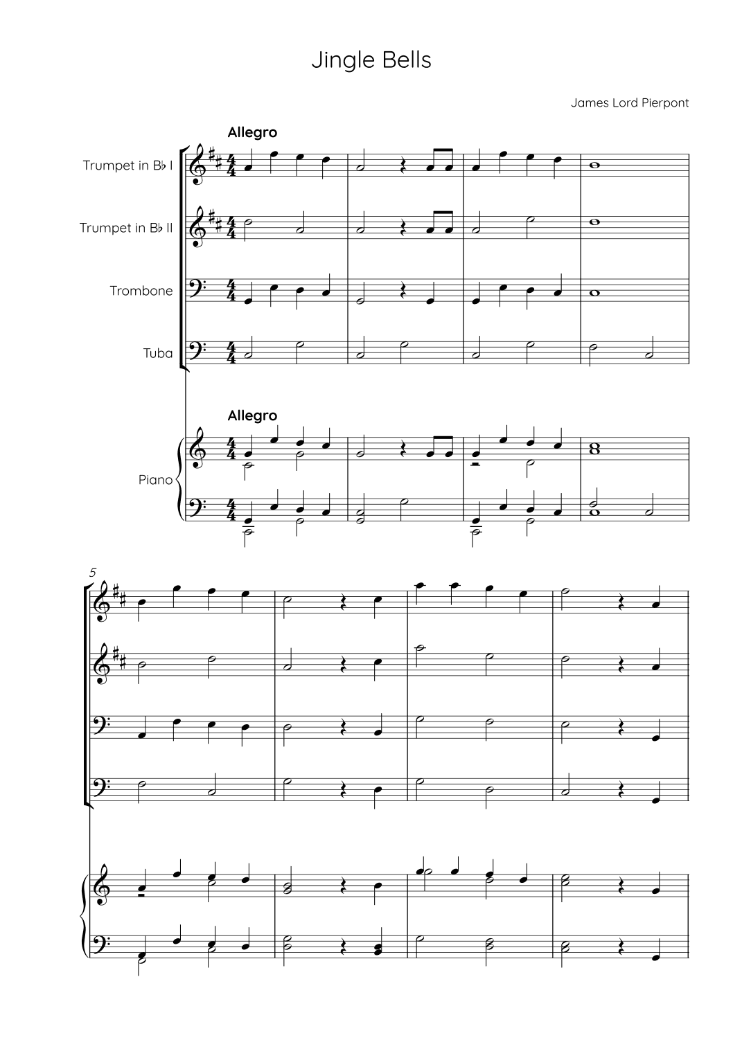 Jingle Bells (arr. Karen Gueiros)