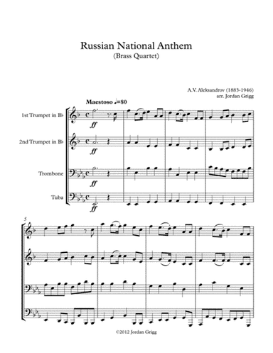 Russian National Anthem (Brass Quartet) (arr. Jordan Grigg)