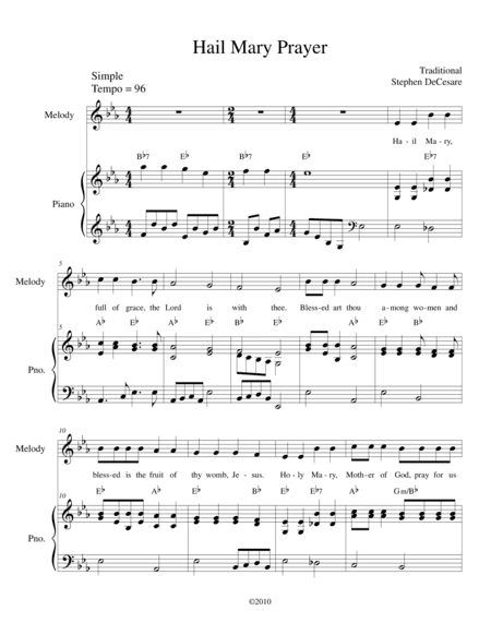 The Hail Mary Prayer (arr. Stephen DeCesare)