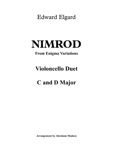 Nimrod Violoncello Duet-Two Tonalities Included (arr. Abraham Maduro)