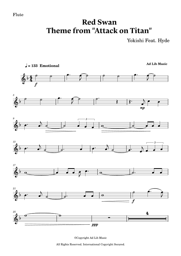Red Swan (arr. Charles Lam)