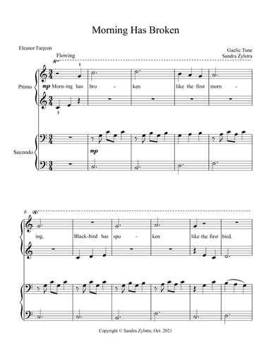 Morning Has Broken (beginning solo with optional elementary duet) (arr. Sandra Zylstra)