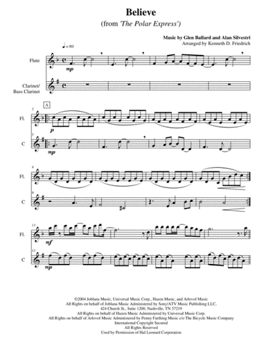 Believe (arr. Kenneth D. Friedrich)