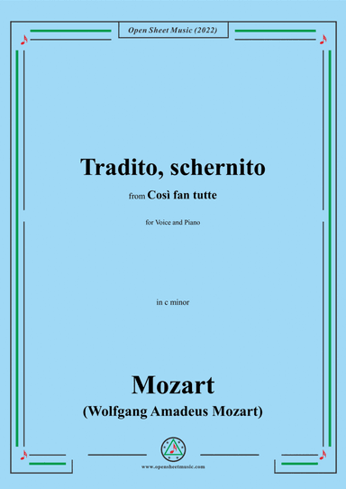 Mozart-Tradito,schernito,in c minor,from 'Così fan tutte,K.588',for Voice and Piano (arr. Open Cloud)