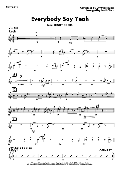 Everybody Say Yeah (arr. Toshi Clinch)