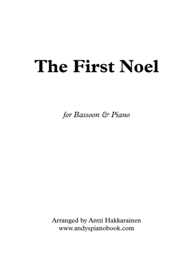 The First Noel - Bassoon & Piano (arr. Antti Hakkarainen)