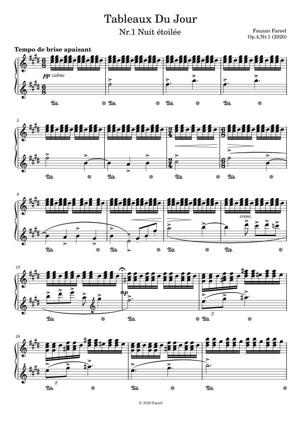 Tableaux Du Jour : I.Nuit étoilée