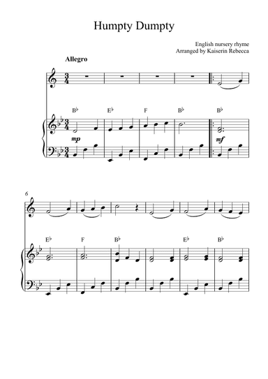 Humpty Dumpty (arr. Kaiserin Rebecca)
