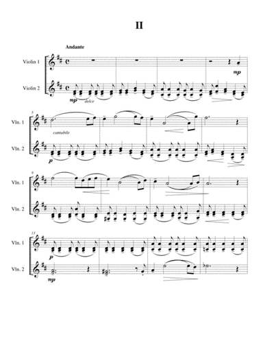 Sonata for Two Violins in F# minor, Op 4 Mvmt 2