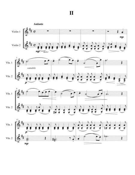 Sonata for Two Violins in F# minor, Op 4 Mvmt 2