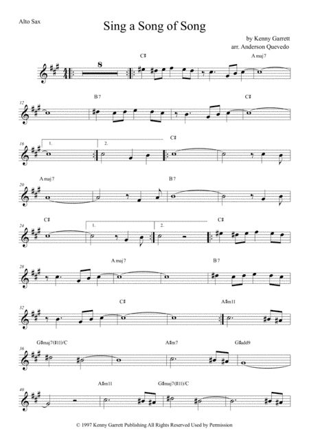 Sing A Song Of Song (arr. Anderson Quevedo)