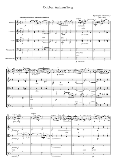 October: Autumn Song (arr. Y.A.)