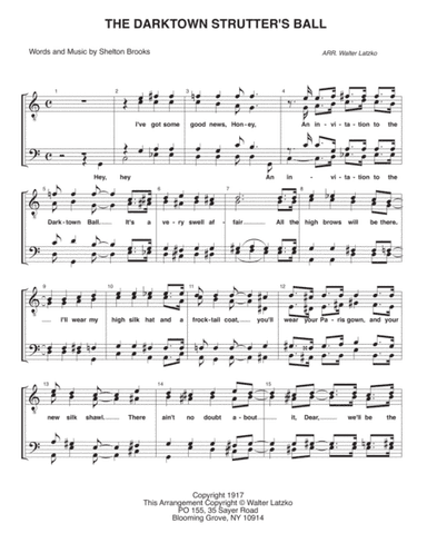 DARKTOWN STRUTTERS BALL, THE (arr. Walter Latzko)