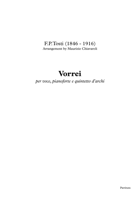 Vorrei (arr. Maurizio Chiavaroli)