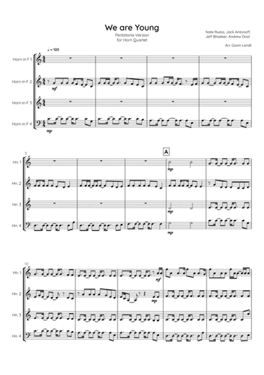 We Are Young (arr. Gavin Lendt)