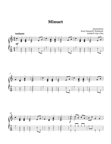 Nannerl's Minuet (arr. Andrea Gaudette)