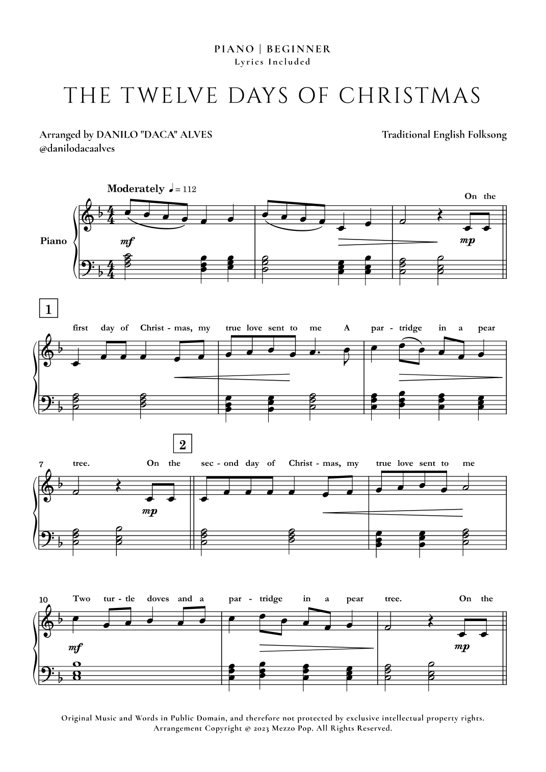 The Twelve Days of Christmas (arr. Danilo "Daca" Alves)