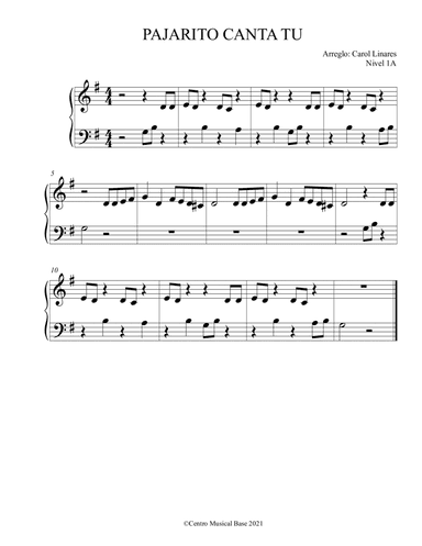 Pajarito Canta Tu (arr. Centro Musical Base)