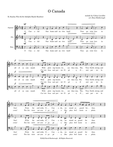 O Canada (arr. David Rosborough)