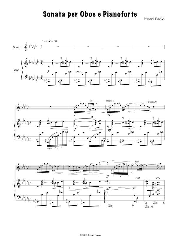 Sonata per Oboe e Pianoforte