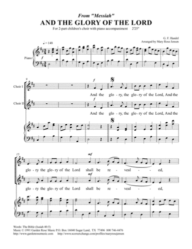 And The Glory of the Lord (arr. Mary Rose Jensen)