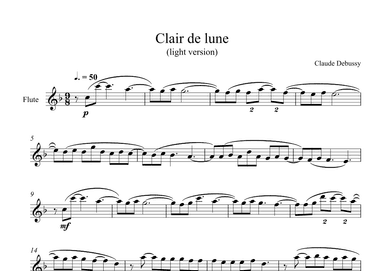 Clair de lune - Claude Debussy (Flute) (arr. Digital Book Music)