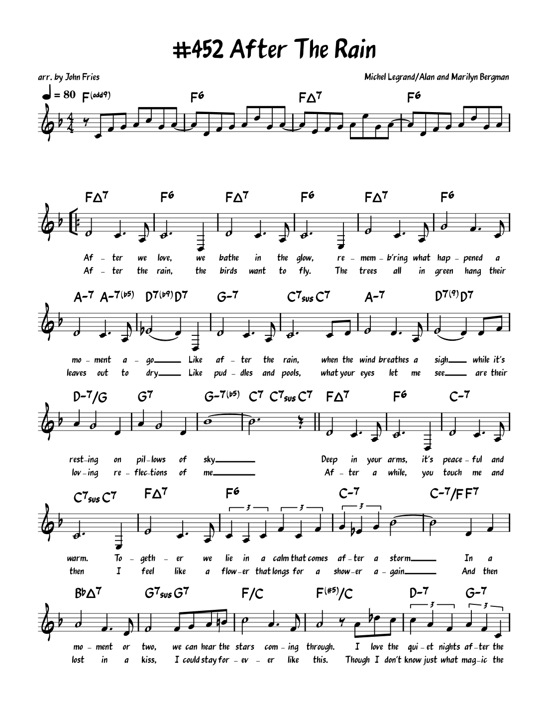 After The Rain (arr. John Fries)