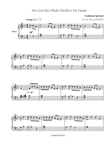 He's Got the Whole World in His Hands (arr. Donna Mitchell)