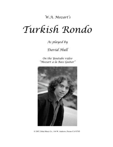 Mozart a la Bass Guitar (4 String) (arr. David E Hull)