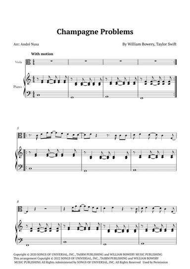 Champagne Problems (arr. André Nusa)