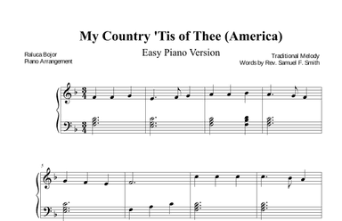 America (My Country 'Tis of Thee) (arr. Raluca Bojor)