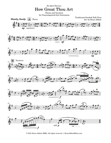 How Great Thou Art (arr. Bruce Abbott)