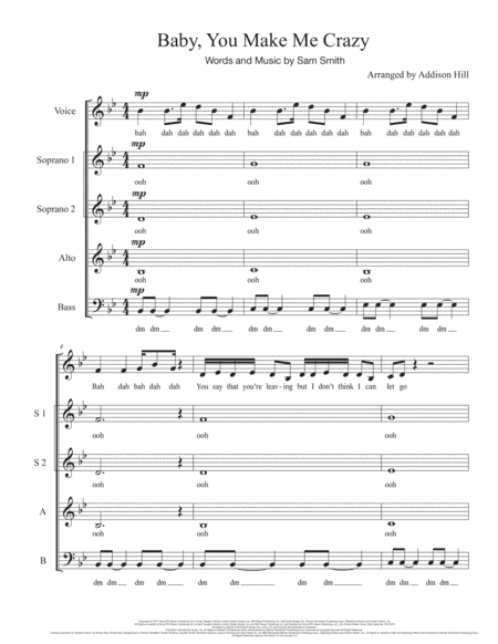 Baby, You Make Me Crazy (arr. Addison Hill)