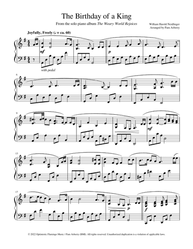 The Birthday of a King (arr. Pam Asberry)