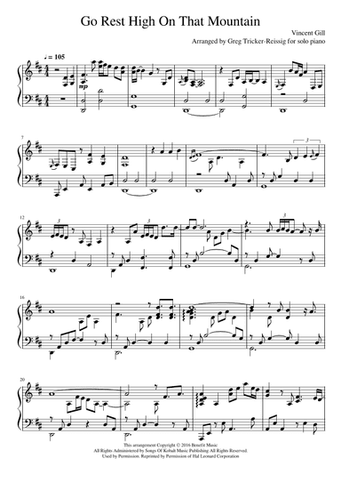 Go Rest High On That Mountain (arr. Greg Tricker-Reissig)