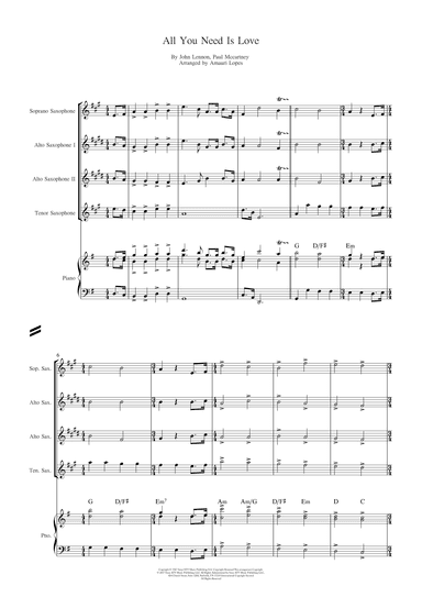 All You Need Is Love (arr. Amauri Lopes)