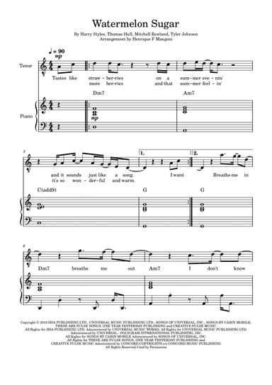 Watermelon Sugar (arr. Henrique F Mangoni)