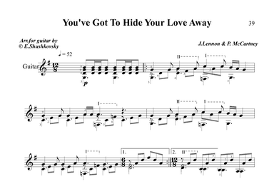 You've Got To Hide Your Love Away (arr. Evgeny Shushkovsky)
