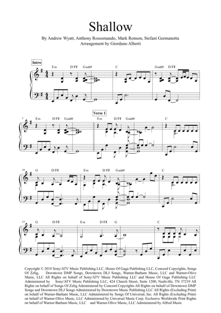 Shallow (arr. Giordano Alberti)