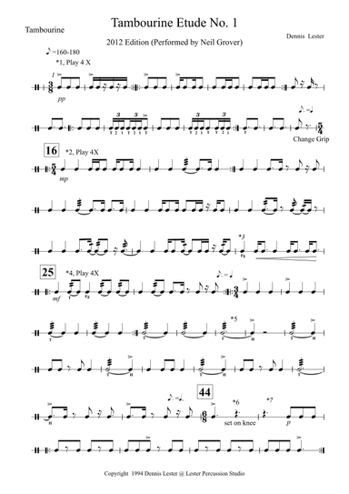 Tambourine Etude #1