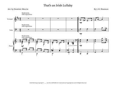 That's An Irish Lullaby (arr. Dominic Meccia)