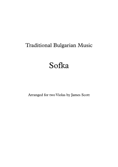 Sofka (arr. James Scott)